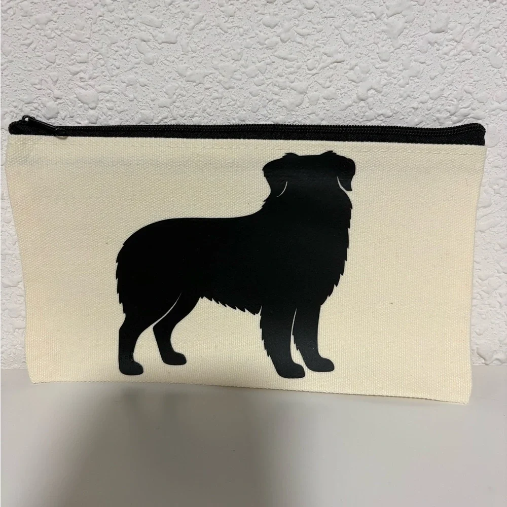 New Custom Australian Shepherd Breed Dog Cosmetic Pouch